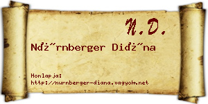 Nürnberger Diána névjegykártya