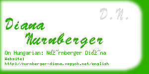 diana nurnberger business card